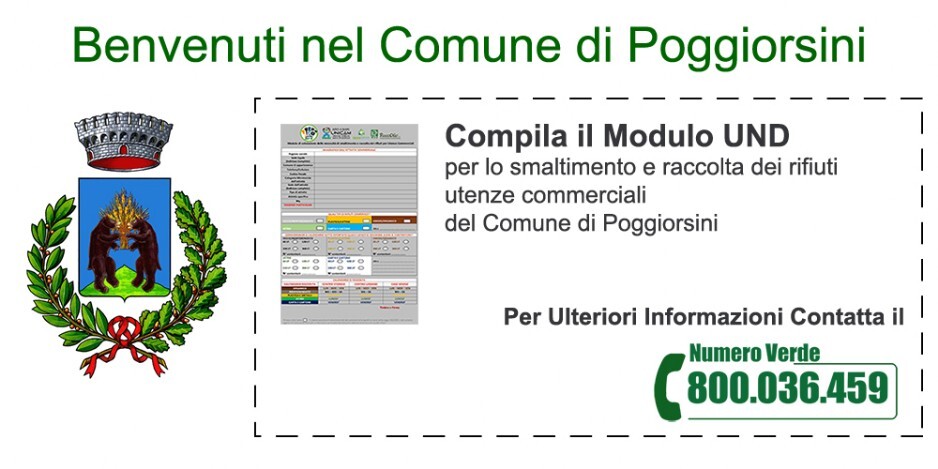 MODULO UND COMUNE DI POGGIORSINI